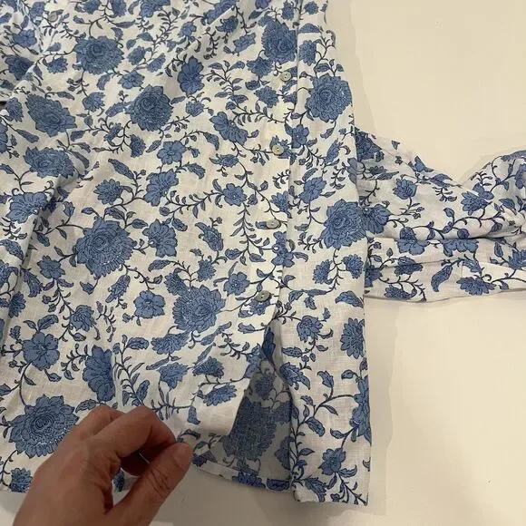 J. Jill A-line linen-blend maxi dress Floral 3XL Party Vacation Clean girl - Picture 12 of 12